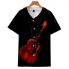 Męskie koszule baseballowe koszulę baseballową męską i damską odzież moda para mody z krótkim rękawem High Street Trend Kurtka Hip Hop Guitar