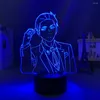 Night Lights Anime Action Figura LED Manga LEVA O Millionaire Detective Balance Unlimited Huesca Lamp Kawaii Room Decor