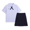 Одежда наборы тайской школьной формы cos ученик JK класс рубашка Таиланд Seifuku Girl High Black Plearted Shit