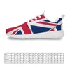 Union Jack Flag Print Sneakers Athletic Sport Tennis Running Gym Shoes For Womens Mens