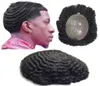 360 Wave 8mm Full Lace Toupee 4mm Afro Kinky Curl Full PU Mens Wig 10A Indian Virgin Human Hair Replacement for Black Men8836104
