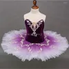 Scene Wear Wholesale Kids Girls Ballet Dance Performance Purple Velvet Tutu Costume
