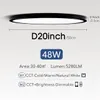 20Inch Ceiling Lights LED Lights For Living Room Bedroom Kitchen Smart Indoor Light Fixture Ultrathin Brightness Dimmable Lustres