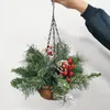 Christmas Decorations Hanging Basket Garland Day Artificial Sling LED Lights 2022 Est