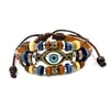 Очарование браслетов Mtilayer Bead Bead Made Turkish Evil Eye Fraided Регулируемая кожаная мода винтажные мужские ювелирные изделия для женщин бросают Dealive Dh7wz