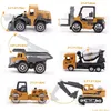 Diecast Model Cars 6pcs liga de construção de engenharia de engenharia Toys Excavator Misturador de caminhões de transporte pesado Conjunto de entrega Droga Presentes DH8UW