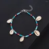Anklets Natural Shell Conch Seed Beads For Women Foot Jewelry Summer Beach Barefoot Bracelet Ankle On Leg 2022