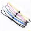 Autres fournitures de fête de fête Face Masque Lanyards Strap réglable avec clips 65cm enfant Adt Antilost Leash Pink Blue Black Drop del Dhodd