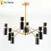 Pendant Lamps Post-modern Black Chandelier Lighting Living Room Decorative Restaurant Chandeliers Home Decor Kitchen Hanging Lamp Luminaria