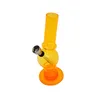 Pipes À Fumer 150Mm Mini Portable Eau Transparente Ventre Rond Narguilé Avec Base Mticolor Nettoyage Facile Acrylique Tabac Shisha Bong Dheb7