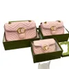 디자이너 가방 클래식 3Size Marmont GGS 실제 진짜 토트 백 가죽 일련 번호 고품질 여성 패션 크로스 바디 지갑