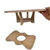 Campingmöbel Outdoor Weinflaschen Tischhalter Tragbarer platzsparender stapelbarer Picknick-Stall aus Holz Esstisch Garten-Tablett