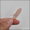 Charms Natural Stone Rose Quartz Shape Point Chakra Pendants For Jewelry Making Wholesale Gold Wire Wrap Handmade Jiaminstore Drop D Dhi0Q