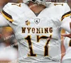 Kolej Beyzbol Erkekler NCAA Wyoming Kovboy 17 Josh Allen College Futbol Formaları Stitcehd Kahverengi Beyaz Boyut S-3XL