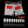 Nail Art Kits 500Pcs Almond False Nails Clear Tips Full Cover Acrylic Fake DIY Extensions Press On Manicure241E