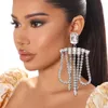 Dangle Earrings Exaggerated Large Balance Rhinestone Jewlery For Women Statement Ear Long Tassel Y2k Accessories