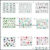 Nail Art Kits Easy To Use Various Fashion Simple Summer Flower And Leaf Decoration Stickers Water Stickernail Drop Delivery Health Be Dhlt9