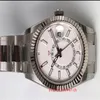 أعلى جودة عالية من Sky-Dweller Workin White Dial 42mm 326934 Stainless Steel Asia 2813 Movement Automatic Mens Watches347n