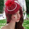 Berets fascinators hoed vrouwen bloem mesh linten veren fedoras meisjes cocktail thee feest hoofdband