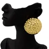 Stud Earrings Modern Mushroom Pattern African 24K Gold Plated Jewelry For Women Weddings Design Circle Clip