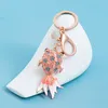 Keychains Lovely Goldfish Keychain Opal Rhinestone Fish Purse Charms Pendant Exquisite Craft Key Ring Party Favorite Gift Handbag Decor