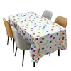 Nappe jetable en plastique Peva, 2 pièces, rectangulaire, imperméable, pour fête d'anniversaire, noël, couverture de maternelle