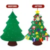 Christmas Decorations Handmade Diy Felt Tree With Ornaments Children Kid Santa Claus Xmas Year Door Wall Hanging Decoration Manual A Dhqdb