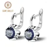 Boucles d'oreilles Gem's Ballet 5.47Ct naturel Iolite bleu mystique Quartz pierres précieuses boucles d'oreilles pour les femmes 925 en argent Sterling boucle d'oreille bijoux fins