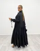 Women Casual Dresses Loose Pleated Long Sleeve Party Cocktail Dress Button Down Shirt A-line Dress Plus Size