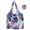 Large Foldable Shopping Bag Polyester Printted Reusable ECO Friendly Shoulder Bag Folding Pouch Storage Bags bb1216