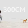 Colliers pour chiens et chats, corde de Traction Flexible avec lumière de Type C, produits de harnais rétractables automatiques