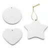 Christmas Decorations Sublimation Blank Ceramic Pendant Fashion Diy Patterns Wedding Year Heat Transfer Printing Hanging Ornament Dr Dhtpu