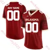 Mens Youth Custom Oklahoma Sooners College voetbalshirt 2 David Ugwoegbu Jaren Kanak Kip Lewis Kobie McKinzie Shane Whitter TD Roof Joseph Wete Gestikte truien