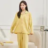 Home Apparel Cotton Pajamas For Women In Spring And Autumn Simple Style Lovers Long Sleeve Suits Can Be Worn Outside Homewear Factory Direct Sales