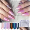 Nail Glitter Powder Pearl Sparkle Chrome glittrande bl￤ndande pigment dammkonst dekorationnail droppleverans h￤lsa sk￶nhet salong dhfwq