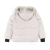 Piumino da uomo Parka Cappotto da giacca di alta qualità Vera pelliccia di lupo grande Cappotto canadese Wyndham Stile moda casual invernale