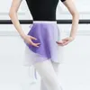 Sahne Giyim Kadın Dantel-up Degrade Şifon mini etek Bale Dans Eğitimi Jimnastik Performansı Asimetrik Mini Etek