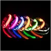 Hundehalsbänder, Leinen, LED, aufladbar, Haustierhalsband, Nachtsicherheit, blinkende Haustiere, Antilost/Autounfall, Glühleine, Hunde, leuchtend, fluoreszierend, DHU84