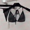 Sexy Tanga Bikini Set Frauen Gepolsterter Bh Bademode Diamant Brief Bandage Badeanzug Badeanzüge