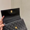 Bolso de mano de caviar de lujo para mujer, mango de Coco, calidad 9A, 24CM, cuero genuino, bolso cruzado de hombro a la moda, bolsos de hombro de lujo