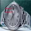 Orologi da donna 36MM 18946 Bordo a mosaico con diamanti Vetro zaffiro Quadrante SangBai Bracciale in acciaio inossidabile Orologi da polso automatici da donna2222