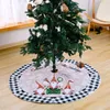 Decorazioni natalizie 46,8 pollici Treeling Tree Skirt Round Gnome Decor Snowflake Plaid 2023 Holiday Navidad Party Background Z1c6