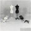 Mannequin 2 Black White Female For Doll/Monster/ Clothes Diy Display Birthday Gift 320 Q2 Drop Delivery Jewelry Packaging Dhjhx