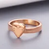 Silver Love Heart Wedding Rings for Women Hip Hop Fashion Brand Luksusowy Pierścień Designerka Biżuteria