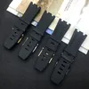 28mm Black Nature Rubber Silicone Watch Band Watch Band para Strap for Belt Offshore Oak On2485