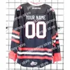 Хоккей в колледже носит NIK1 2016 настройка OHL Niagara Icedogs Jersey Mens Womens Kids Black White Red Hockey Cheape Jerseys Custom Любое имя любое № Goalit Cut Cut