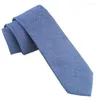 Bow Ties yakışıklı denim mavi erkekler dar pamuklu katı corbatas para hombre japon minimalizm gündelik performans