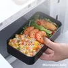 Dijkartikelen Sets Fashion Cover Lunch Box met lepel dubbele laag draagbare magnetron bento gezonde plastic Japanse stijl container