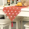 Christmas Decorations Fabric Printed Table Holiday Cover Snowflake Tablecloth Dining Room Festival Party Dinner Decoration