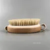 Brosse de bain exfoliante en crin de cheval naturel sans manche Bains de peau sèche Brosses de douche Massage SPA Brosses de douche en boisZC1281